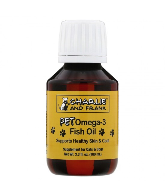 Charlie & Frank, Pet Omega-3 Fish Oil, For Cats & Dogs, 3.3 fl. oz. (100 ml)