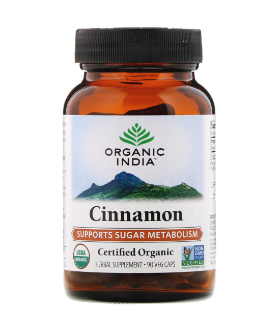 Organic India, Cinnamon, 90 Veg Caps